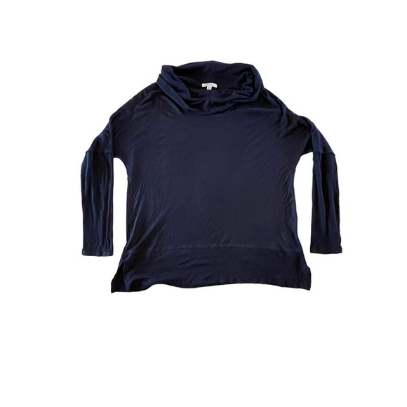 Women's Bordeaux ribbed black turtleneck sweater. Size XS - Picture 1 of 5